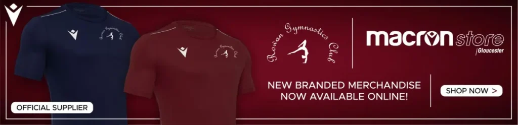 Macron Store in Gloucester offers personalised garments for our gymnasts